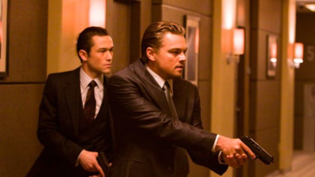 Dream architects ... Joseph Gordon-Levitt (as Arthur) and Leonardo DiCaprio (as Cobb) in the film Inception