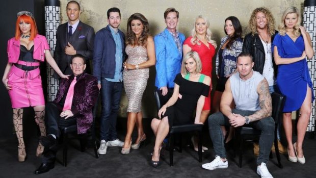 The new cast of Celebrity Apprentice from L-R Gabi Grecko, Blake Garvey, Geoffrey Edelstein, James Mathison, Gina Liano, Richard Reid, Sophie Monk, Mel Greig, Esther Anderson, Matt Cooper, Tim Dormer and Tegan Martin.