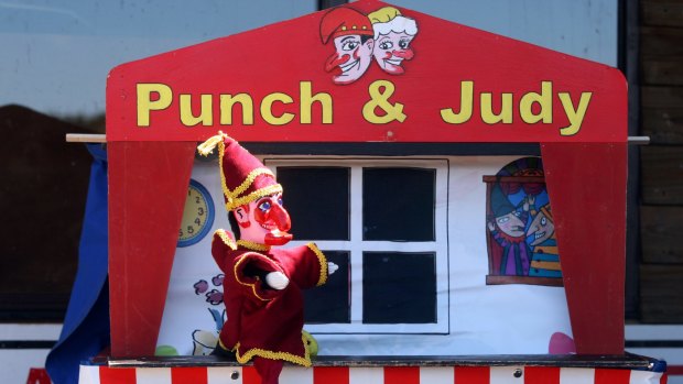 Punch and Judy came out to play.