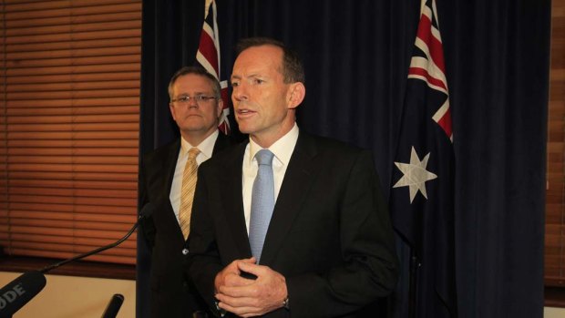 "The Coalition will never support Malaysia"... Opposition Leader Tony Abbott and immigration spokesman Scott Morrison after a compromise bill on asylum seekers was defeated in the Senate this evening.