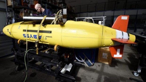The Abyss autonomous underwater vehicle, pictured at a laboratory in Kiel, Germany,  may join the search of MH370.