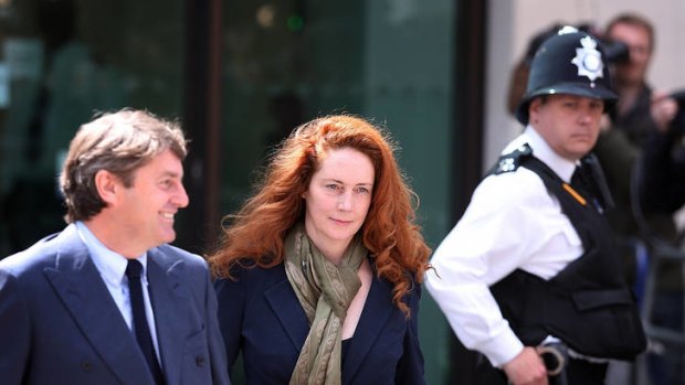Rebekah and Charlie Brooks leave the Westminster court.