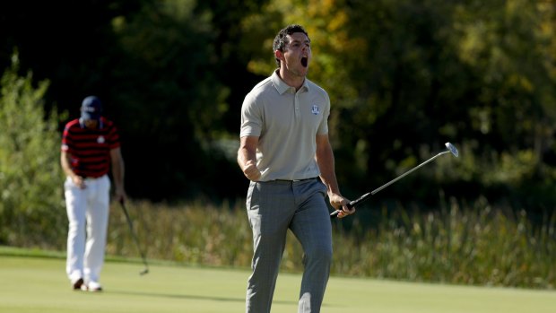 Fired up: Rory McIlroy