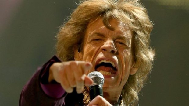 Mick Jagger of The Rolling Stones performs in Perth.