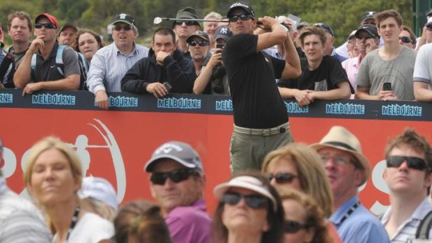 Adam Scott attracts the crowds at Royal Melbourne.