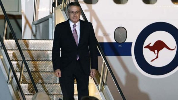Australia's Deputy Prime Minister Wayne Swan arrives in Canada for the two-day G20 Summit. <i>Photo: Reuters/Mike Cassese</i>