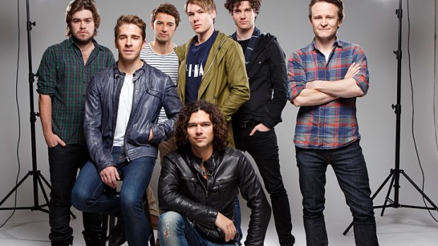 From this ... Left to right: Andy Ryan (Underbelly: Squizzy Taylor), Hugh Sheridan (Packed To The Rafters), Ido Drent (Offspring), Alex Williams (Underground: The Julian Assange Story), Luke Arnold (Winners & Losers), newcomer Nicholas Masters and Damon Herriman (The Sullivans, Love My Way).