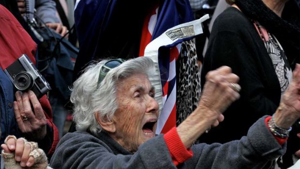 ''People are saying no, they don't want it'' &#8230; a protester at the anti-carbon tax rally in Sydney.