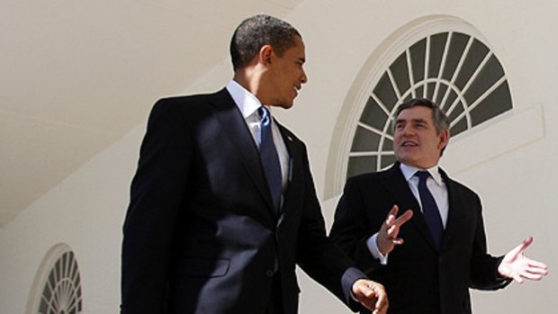 United ... Barack Obama and Gordon Brown at the White House yesterday