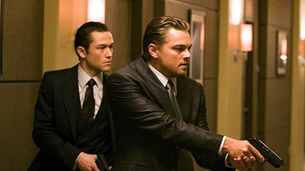 Leonardo DiCaprio and Joseph Gordon Levitt in Inception.