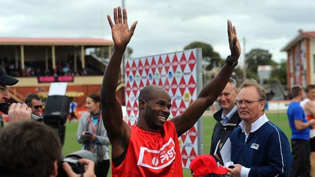 Stawell starter: Kim Collins will strut his stuff at the Stawell Gift carnival again this year.