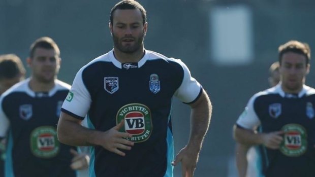 Blues in crisis: Boyd Cordner (pictured) was with Mitchell Pearce at the Clovelly Hotel.
