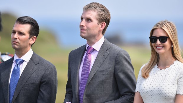 Donald Trump Junior, Eric Trump and Ivanka Trump.