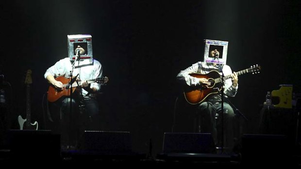 Flight of the Conchords perform at the Brisbane Entertainment Centre as part of their Australian Tour.