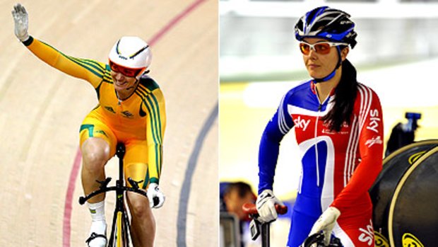 Australia's Anna Meares (left) and Victoria Pendleton of Britain are fierce rivals on the track.