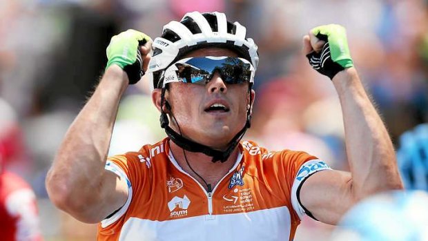 Full cycle: Australian cyclist Simon Gerrans celebrates victory in the Tour Down Under.