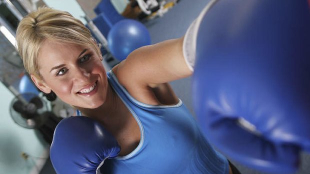 Latest hit: Boxing training works not only the upper body but the core and legs.