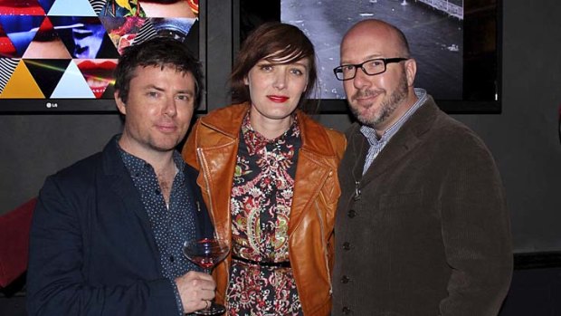 Best of the year ... Nick Wales, Sarah Blasko, and Gary Nicholls at the September opening of the QT in Market Street.