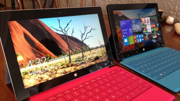 Microsoft's Surface 2 and Surface Pro 2 tablets.