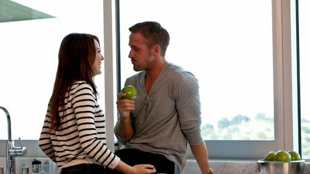 Tempting ... Emma Stone and Ryan Gosling in <i>Crazy, Stupid, Love</i>