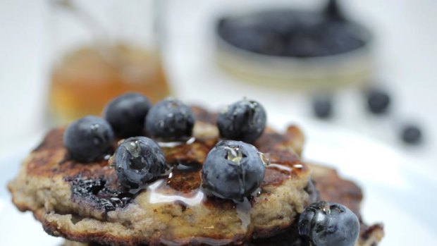 High in potassium and protein...Banana and blueberry pancakes.