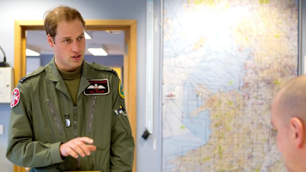 No special treatment ... Prince William on duty at RAF Valley in Wales.