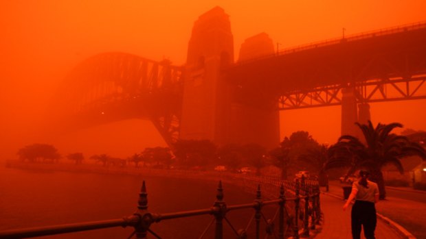 A blanket of dust covers Sydney.