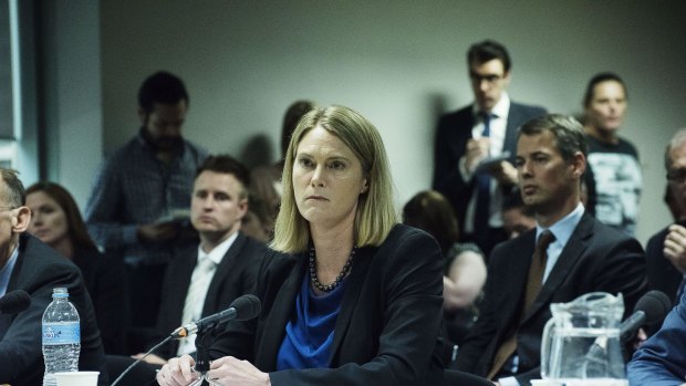 Maile Carnegie, the managing director of Google Australia and New Zealand, at the hearing on Wednesday.
