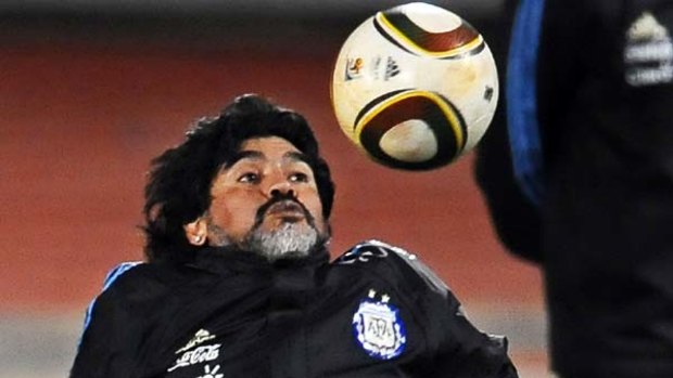Argentina's coach Diego Maradona.