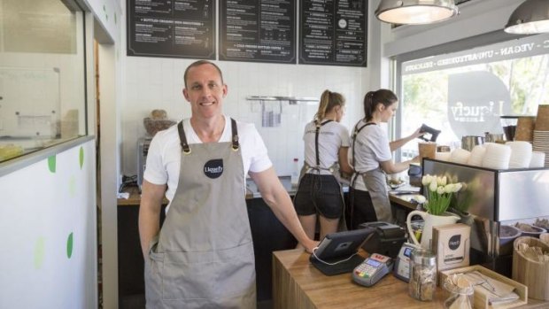 David Dowd at his 24-hour Liquefy cafe at Mt Gravatt.