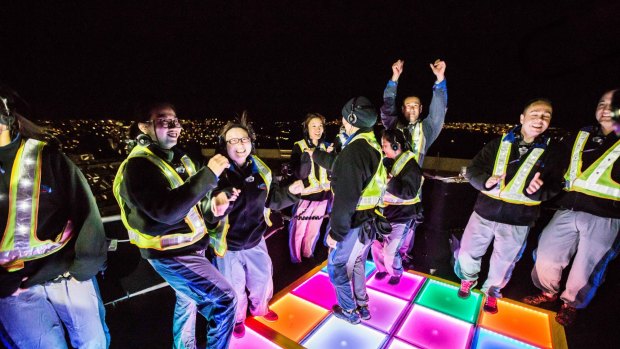 The vivid light installation will include a dance floor at the top of the Sydney Harbour Bridge.