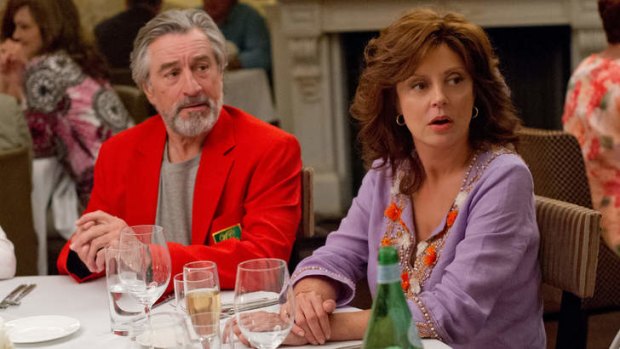 Robert De Niro and Susan Sarandon in <i>The Big Wedding</I>.