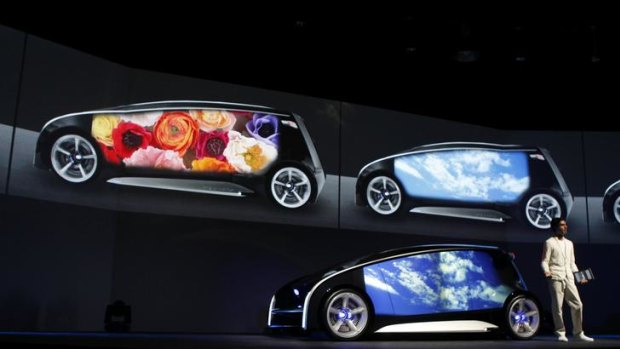 The whole body of the concept car can be used as a display space, with the body colour and display content changeable at will.