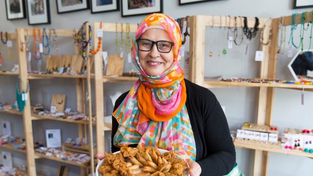 Alia Sultana is a refugee who runs a catering company and helped set up SisterWorks, which provides advice and assistance to refugee women who wish to become entrepreneurs. 
