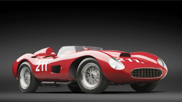 A 1957 Ferrari 625 TRC Scaglietti Spider. One of just two built, it will be included among 22 classic Ferraris offered by RM Auctions in a two-day sale at Monaco on May 11-12. Photographer: Ron Kimball/RM Auctions via Bloomberg