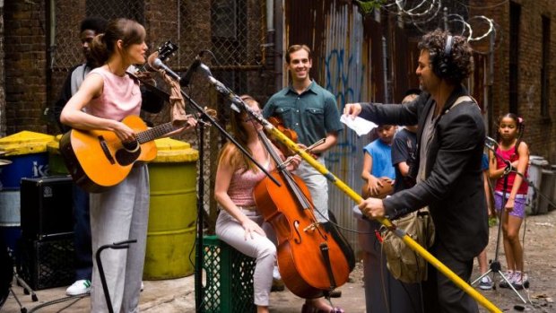 Sounds of the city: Keira Knightley and Mark Ruffalo take to the streets in Begin Again.