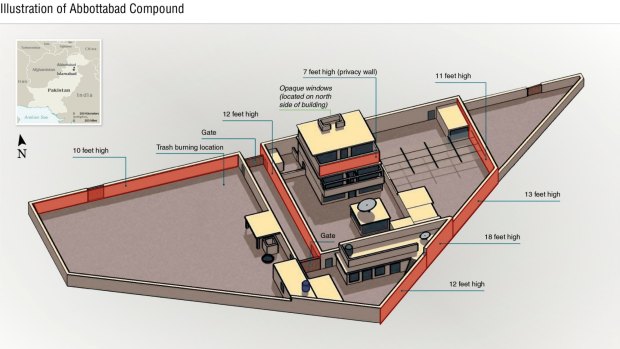 An artist’s rendering of the Abbottabad compound's interior, provided by the CIA.