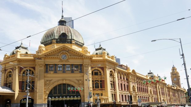 Commuters reported a bad smell near Flinders Street Station. 