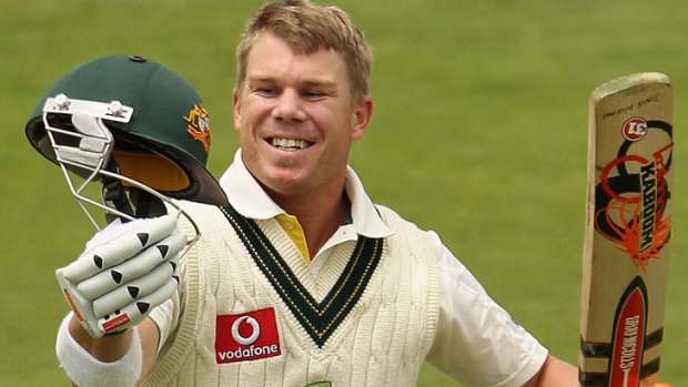 Controversial choice ...  David Warner was named man of the match despite Australia losing the second Test.