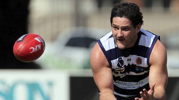 Brendan Fevola, seen here in action for Yarrawonga, will play for the Rockingham Rams on May 26.