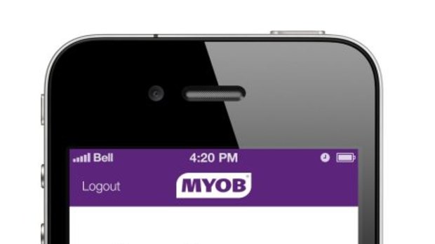 MYOB's new mobile point-of-sale app.