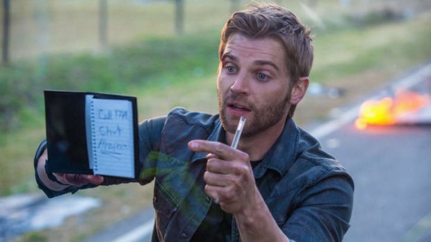 Send exposition ... Dale 'Barbie' Barbara (Mike Vogel) inexplicably sealed off from the rest of the world by a massive transparent dome in the appropriately named <i>Under The Dome</i>