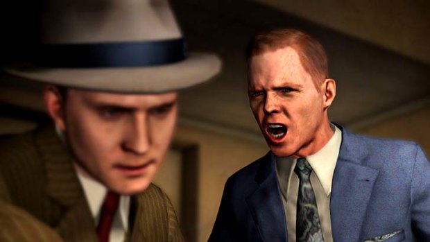 Don't lie to me ... a screen grab from the LA Noire video game.