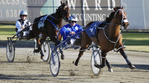 Triple trouble: Supersonic Miss scores in the three-year-old fillies group 1 event at Menangle.
