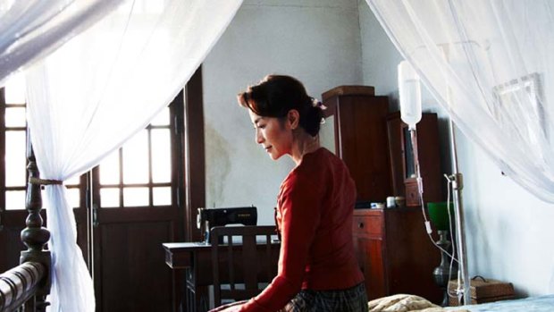 Stoic ... Michelle Yeoh is exceptional as Aung San Suu Kyi in <em>The Lady</em>.