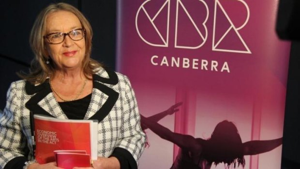 Minister for the Arts Joy Burch with the 2015 ACT Arts Policy.