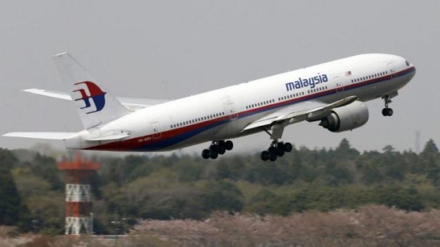 A Malaysia Airlines Boeing 777-200ER takes off near at Narita Airport near Tokyo. Australian company GeoResonance claims it has found wreckage that could be Flight MH370 in the Bay of Bengal.