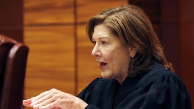 Sceptical: Presiding Justice Karen Peters.