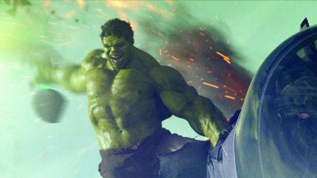 Green, mean fighting machine &#8230; Bruce Banner's alter ego, the Hulk, hitches a ride.