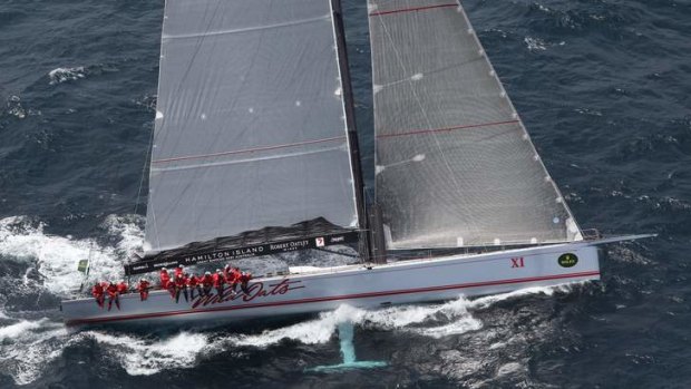 Flying start ... Wild Oats XI leads the start of the Rolex Sydney to Hobart yacht race.
